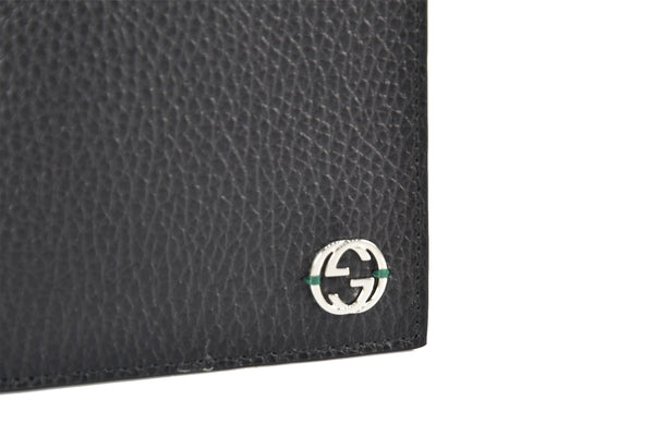 Gucci Portafogli Bifold Nero e Verde Uomo Pelle Dollar Calf Mod. 610466 CAO2N 1080