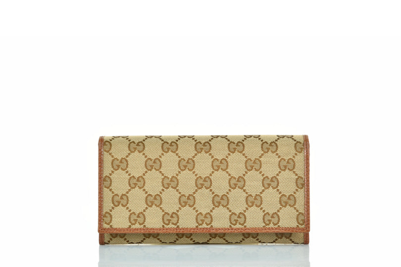 Gucci Portafogli Orizzontale Beige Donna Tessuto Original GG Mod. 346058 KY9LG 8610