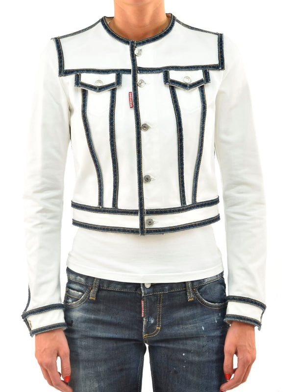 Dsquared2 White Jeans Jacket for Women Mod.S72AM0303S40408010