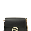 Gucci Black Women's Handbag Logo Leather Dollar Calf Mod. 607720 CAO0G 1000 