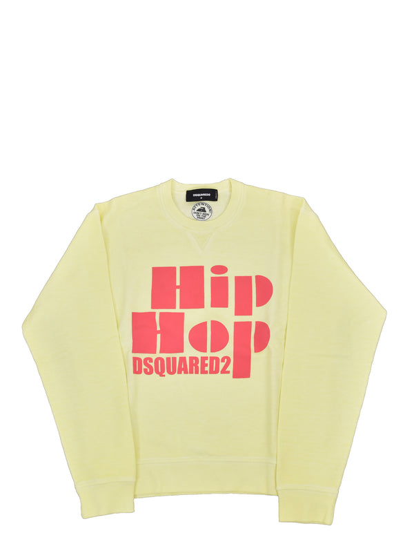 Dsquared2 Yellow Men's Cotton Sweatshirt Logo Mod.S74GU0266S25042169