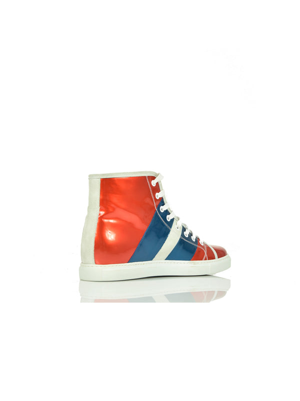 Mark Jacobs Red and Blue Leather Sneakers Mod. S87WS0041SX7336