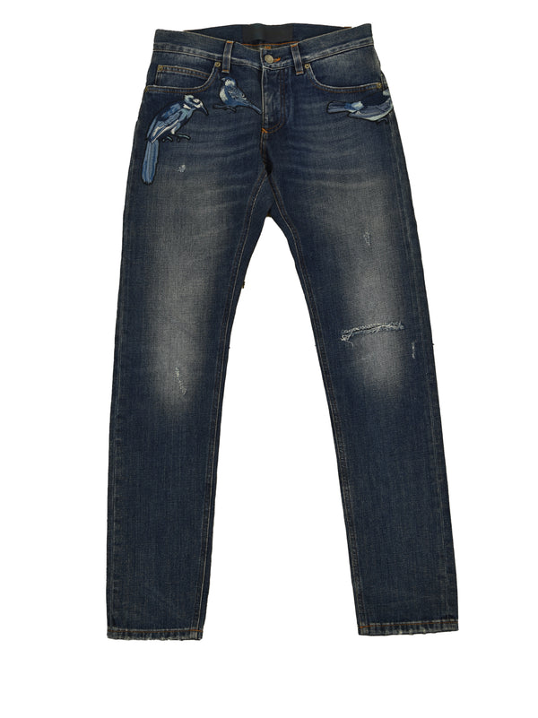 Dolce&amp;Gabbana Gold Jean Blue Man Mod. G6LBLZG8S78S9001