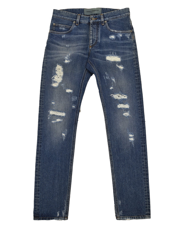 Dolce&amp;Gabbana Classic Jean Blue Man Cotton Mod.G6LBCDG8S36S9001