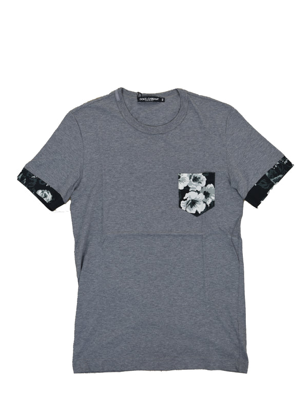 Dolce&amp;Gabbana Gray Men's Cotton T-shirt Mod. G8FX9TG7FTWS9000