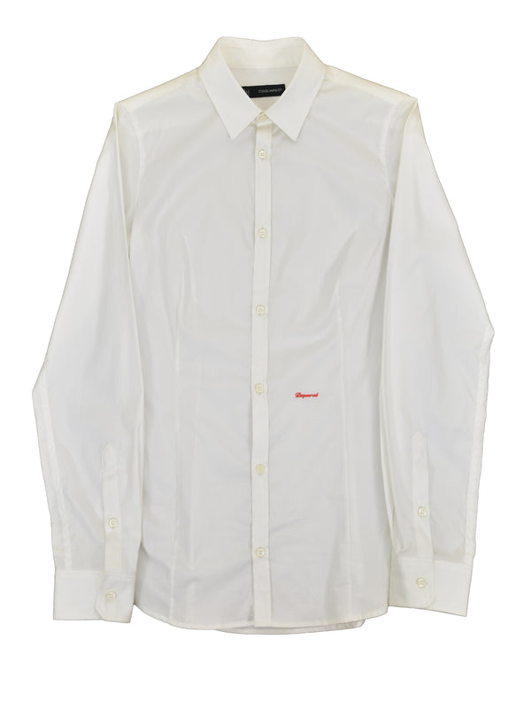 Dsquared2 Women's White Shirt Embroidered Logo Mod.S75DL0189S36271010