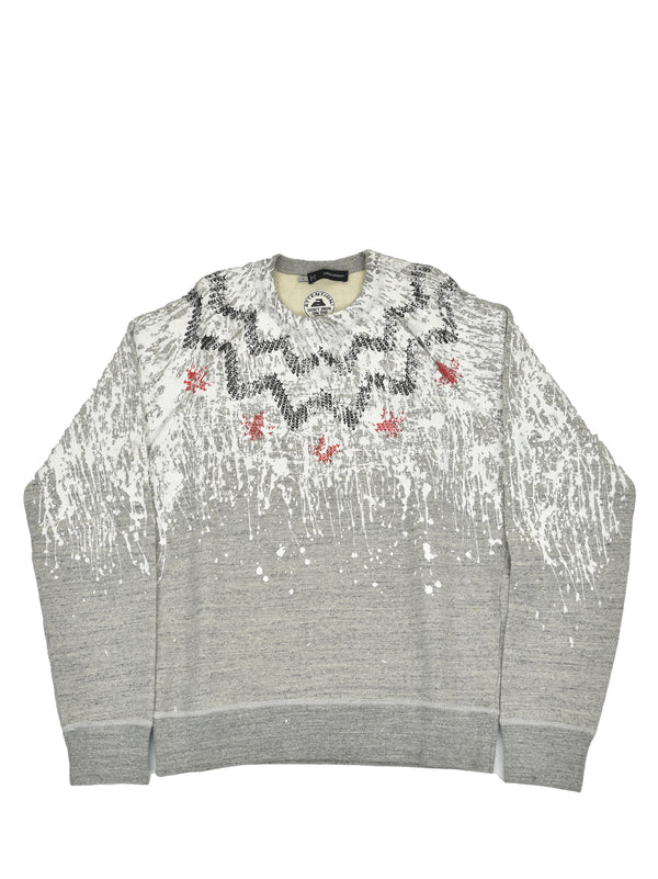 Dsquared2 Men's Gray Sweatshirt Cotton Crack Print Mod.S71GU0001S25148858M