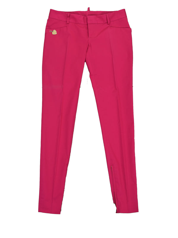 Dsquared2 Fuchsia Trousers Women Cotton Buttons Mod.S72KA0439S40221055