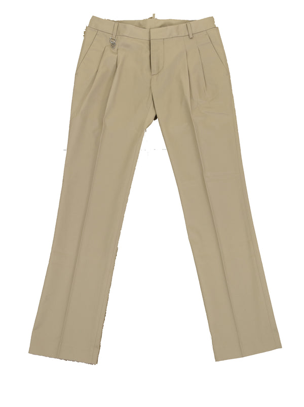 Dsquared2 Pantalone Beige Donna Cotone Cerniera Mod.73KA14238104020