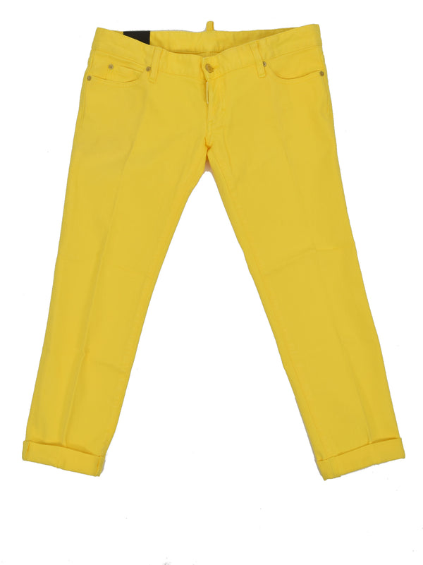 Dsquared2 Pat Jean Giallo Donna Cotone Bottoni Mod.S75LA0417S39781015