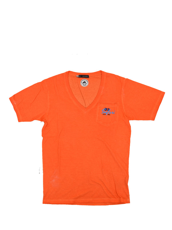 Dsquared2 Men's Orange T-Shirt Graphic Print Mod.S71GD0123S21600186