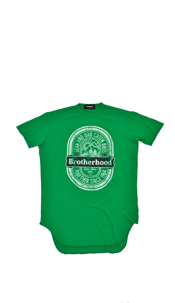 Dsquared2 T-Shirt Verde Uomo Stampa Grafica Mod.S71GD0593S22620639