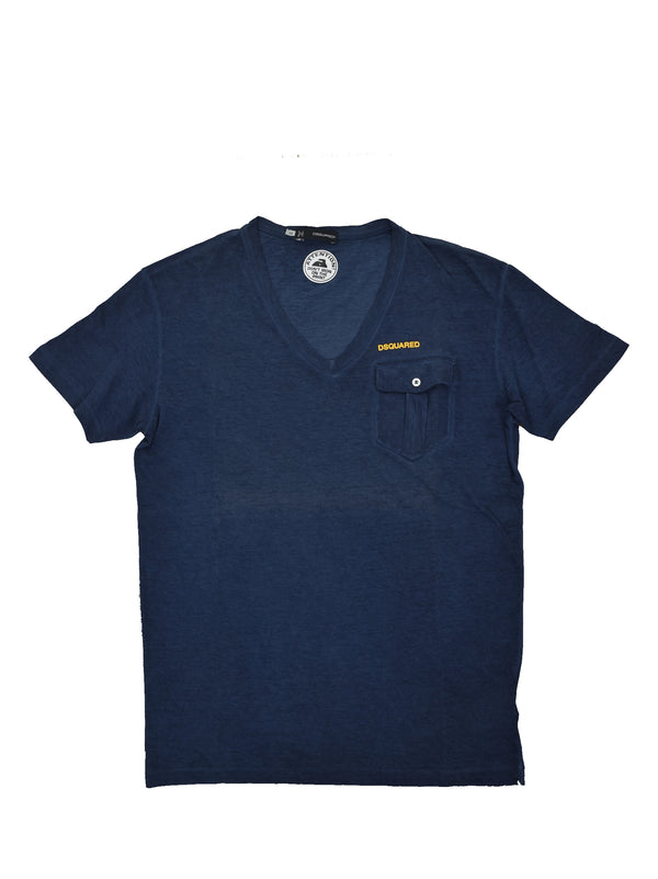 Dsquared2 T-Shirt Blu Uomo Logo Mod.S74GC0842S20696477