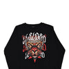 Marcelo Burlon Felpa Girocollo Nera Uomo Cotone Mod.CMBA009S170680621088