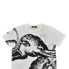 VALENTINO Men's White T-shirt Cotton Graphic Print Mod.MV0MG08F3MH0BO