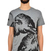 VALENTINO Men's Gray T-shirt Cotton Graphic Print Mod.MV0MG08F3MH080