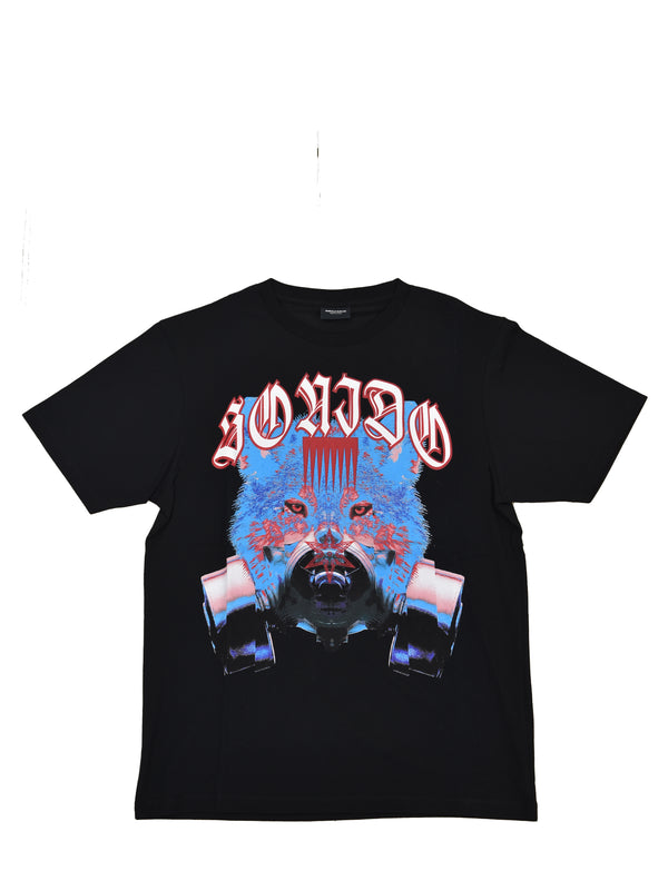 Marcelo Burlon T-shirt Nera Uomo Cotone Stampa Mod.CMAA018S170010791088