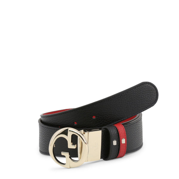 Gucci Cintura Reversibile Nera e Rossa Donna Pelle Dollar Calf Mod. 450000 CAO2G