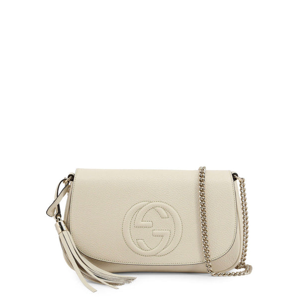 Gucci Soho White Women's Handbag Logo Leather Cellarius Mod. 536224 A7M0G 9522 