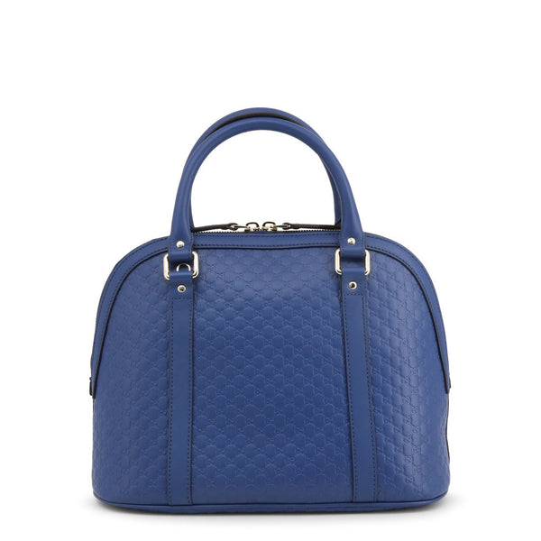 Gucci Blue Handbag Women's Leather Microguccissima Mod. 449663 BMJ1G 4231 