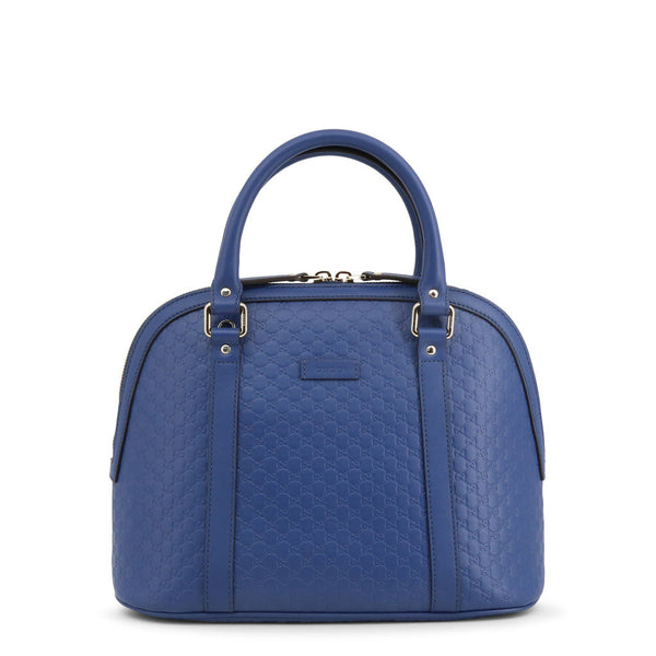 Gucci Blue Handbag Women's Leather Microguccissima Mod. 449663 BMJ1G 4231 