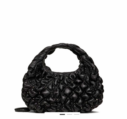 VALENTINO Borsa Hobo Nera Donna Borchie Pelle Mod. UW0B0H82 EFZ 0NO