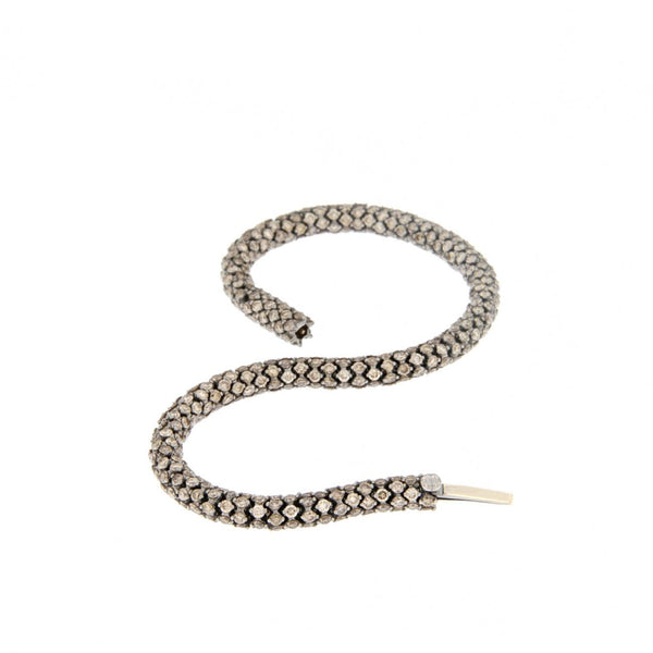 Bracciale morbido con diamanti brown bruniti