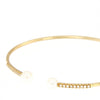 Bracciale flessibile in oro giallo con perle e diamanti