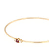 Bracciale flessibile in oro rosa con diamanti e rubino