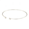 Bracciale flessibile in oro bianco con diamanti