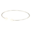 Bracciale flessibile in oro bianco con perle