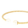 Bracciale flessibile in oro giallo con perle
