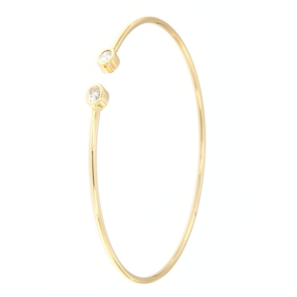 Bracciale flessibile in oro giallo con diamanti