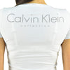 Calvin Klein Collection T-shirt Bianca Donna Cotone Stampa Scollo a V