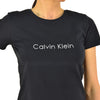 Calvin Klein Collection Blue Women's T-shirt Cotton Print Crew Neck