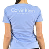 Calvin Klein Collection Women's Light Blue T-shirt Cotton Print Crew Neck