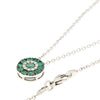 Collana in oro bianco con smeraldi e diamanti