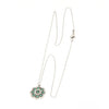 Collana in oro bianco con smeraldi e diamanti