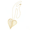 Collana cuore in oro giallo e diamanti