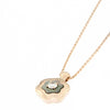 Collana in oro rosa con madreperla nera e diamante