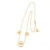 Collana a tre fiori in oro giallo e diamanti