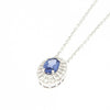 Collana in oro bianco con zaffiro e diamanti
