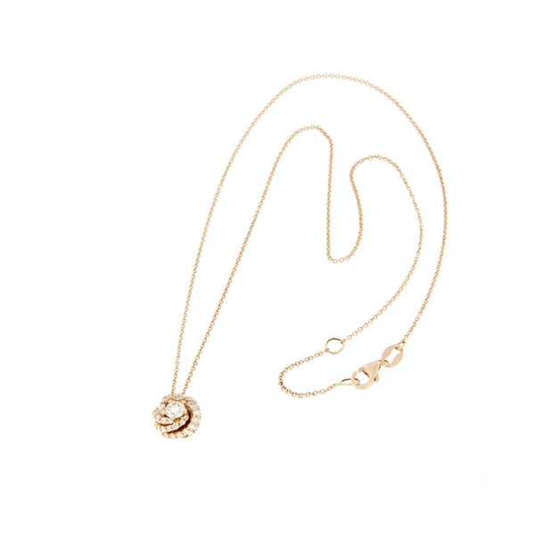 Girocollo in oro rosa con diamanti