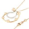Girocollo in oro bianco/rosa con diamanti