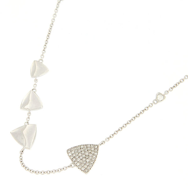 Girocollo in oro bianco con diamanti