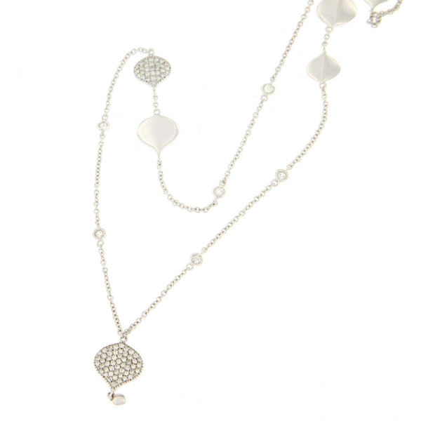 Girocollo in oro bianco con diamanti