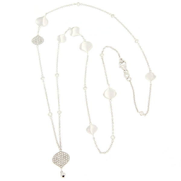 Girocollo in oro bianco con diamanti