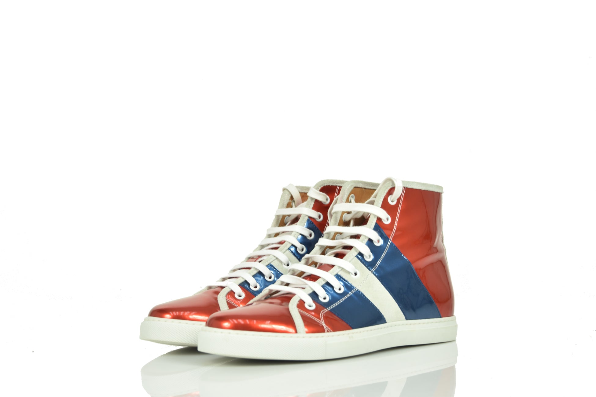 Mark Jacobs Sneakers Rossa e Blu in Pelle Mod. S87WS0041SX7336