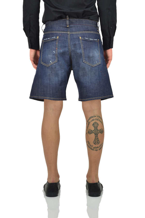 Dsquared2 Blue Denim Shorts Men Cotton Buttons Mod.S74MU0463230342470