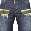 Dsquared2 Shorts di Jeans Blu Uomo Cotone Bottoni Mod.S74MU0463230342470